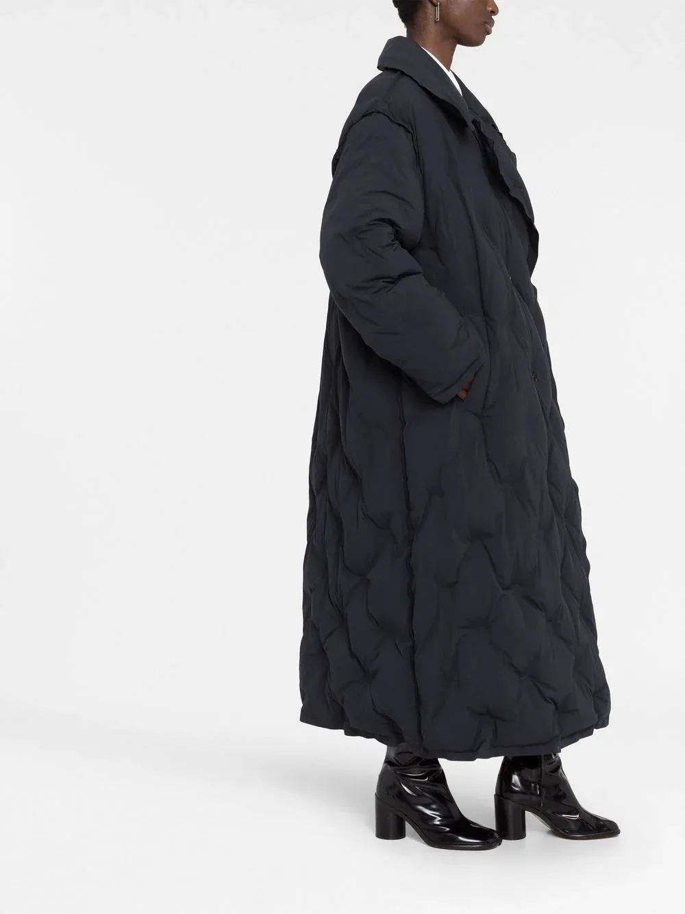 Quilted Coat - Black