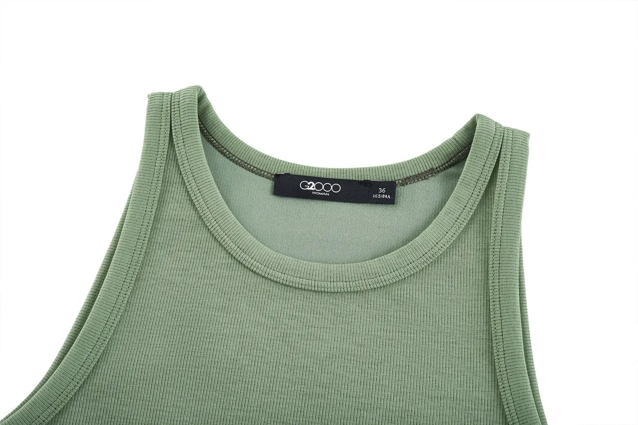 Ribbed Racercut Tank Top