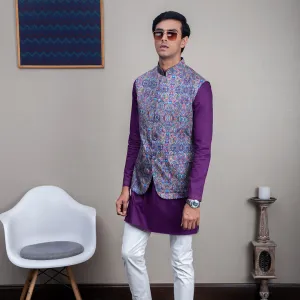 Rudransh Abstract Print Nehru Jacket