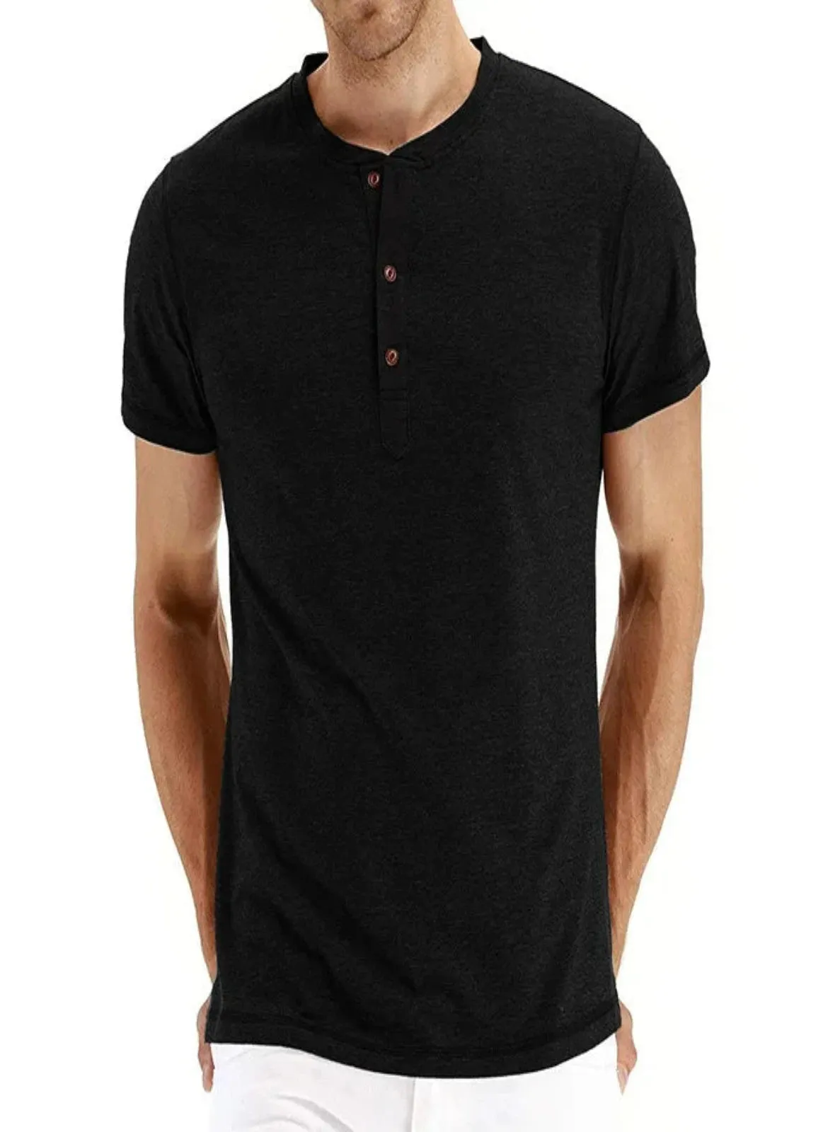 Soft Wash Slim Fit Henley T-shirt