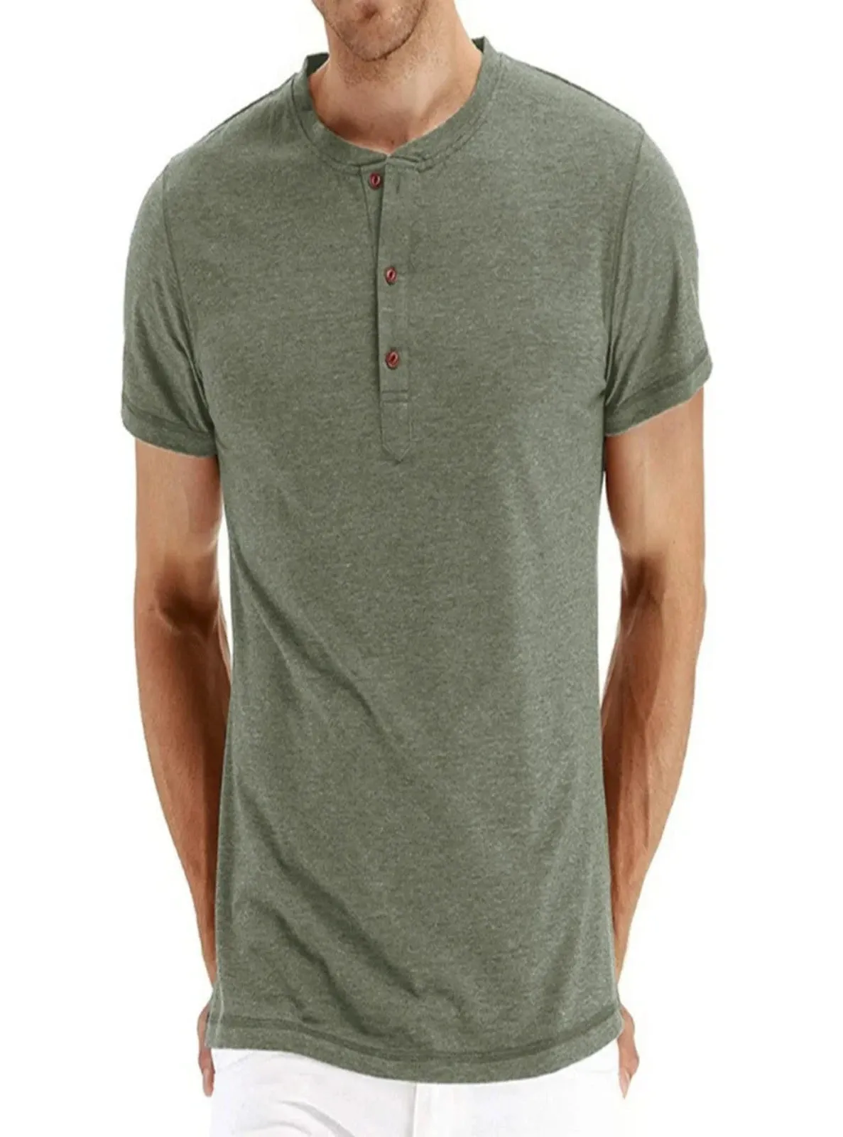 Soft Wash Slim Fit Henley T-shirt