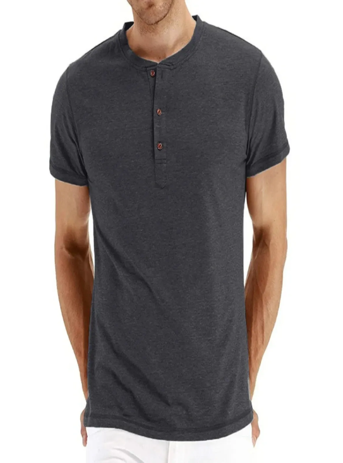 Soft Wash Slim Fit Henley T-shirt