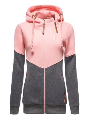 Stylish Two-Tone Zip Hoodie - Sporty Chic - SF2018