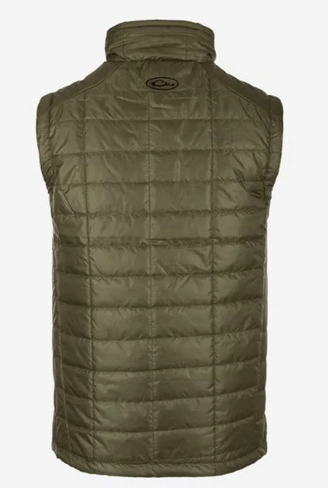 Synthetic Down Pac-Vest in Kalamata Olive by Drake