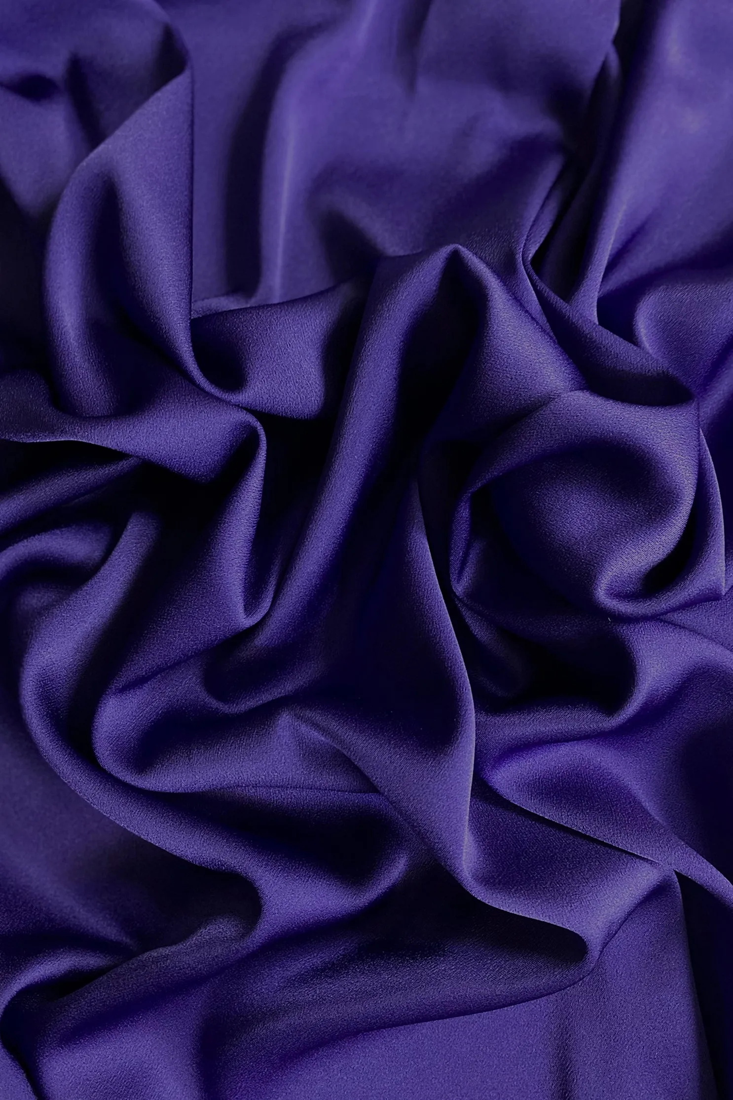 Triacetate Satin Backed Crepe in Purple