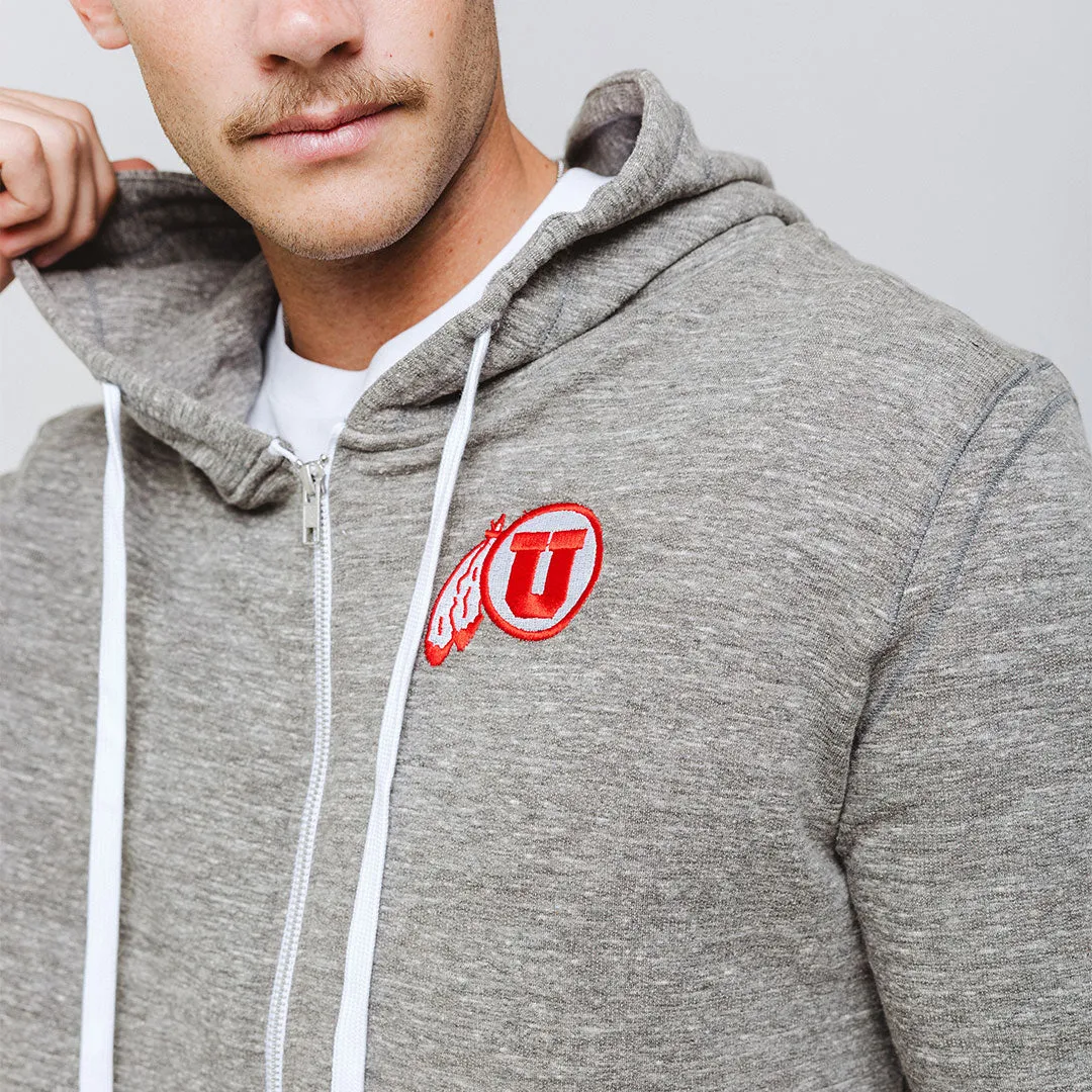 Utah Men's Campus Zip-Up, Grey