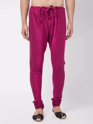 VASTRAMAY Men's Fuchsia Viscose Pyjama