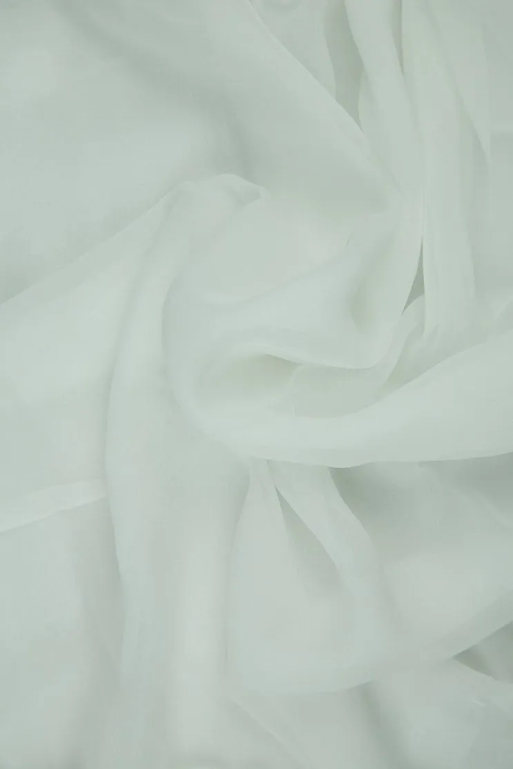 White Silk Chiffon Fabric