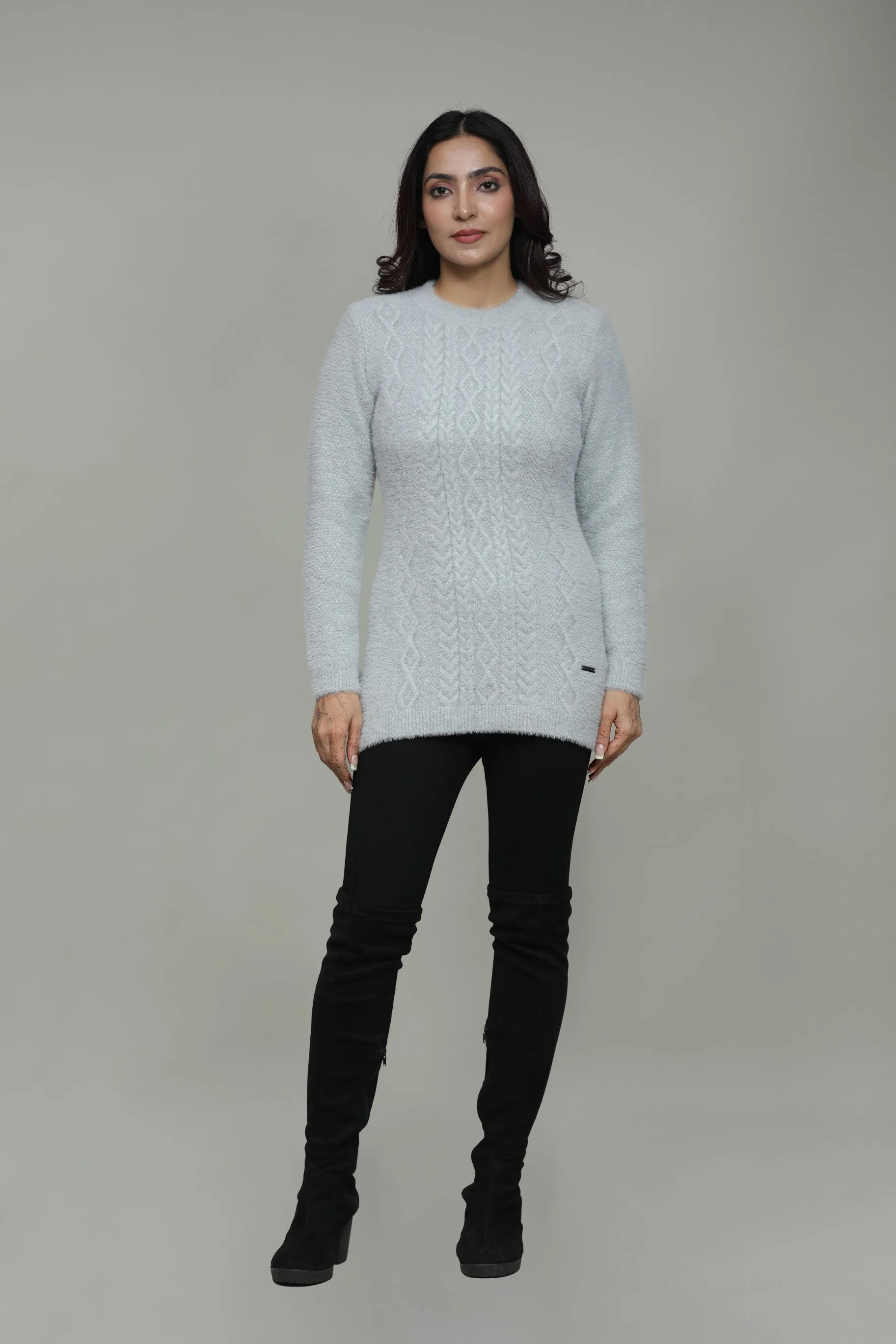 Woolen Round Neck Top For Women